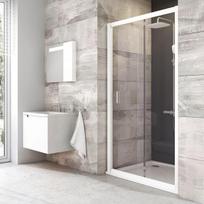 Dušo durys Ravak Blix BLDP2-100, 100 cm x 190 cm, skaidri/balta