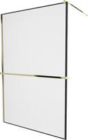 Dušo sienelė Mexen Kioto  Walk-In Black Frame, 80 cm x 200 cm, aukso/juoda