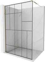 Dušo sienelė Mexen Kioto Walk-In, 80 cm x 200 cm, aukso/juoda