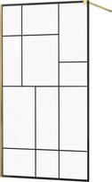 Dušo sienelė Mexen Kioto 800-110-101-50-78, 110 cm x 200 cm, aukso/juoda