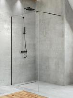 Dušo sienelė Magnifity Unika Walk-In, 70 cm x 200 cm, skaidri/juoda
