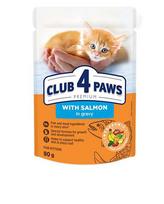 Club 4 Paws Kitten konservai kačiukams su lašiša padaže, 80 g
