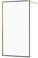 Dušo sienelė Mexen Kioto Walk-In Black Border, 70 cm x 200 cm, aukso/juoda
