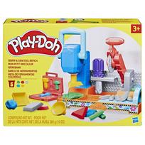 modelinas play doh - PLAY-DOH Rinkinys „Dirbtuvės“ (Tool Bench) - 3 nuotrauka