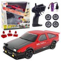 rc automobili - Lean Toys RC driftinis automobilis 4WD Raudonas (Red) - 2 nuotrauka