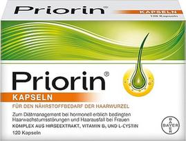 Priorin Hormoninis paveldimas plaukų slinkimas moterims 120 kapsulių