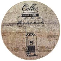 Kilimas vidaus Conceptum Hypnose Coffee Store, juodas/rusva, 100 cm x 100 cm