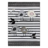 Kilimas vidaus Hakano Tinies Birds, baltas/pilkas, 220 cm x 160 cm
