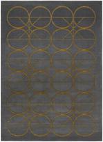 Kilimas vidaus Hakano Estema Circles, aukso/grafito, 190 cm x 140 cm