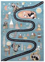 Kilimas vidaus Hakano Beo Route, įvairių spalvų/mėlyna, 170 cm x 120 cm