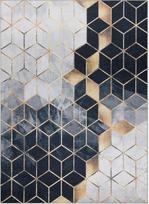 Kilimas vidaus Mark Arlen Cube, aukso/baltas/pilkas, 170 cm x 120 cm
