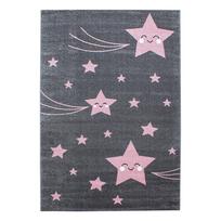Kilimas vidaus Ayyildiz Kids Stars 2002900610, pilka/rožinė, 290 cm x 200 cm