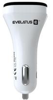 Automobilinis įkroviklis Evelatus QCC02, USB, balta