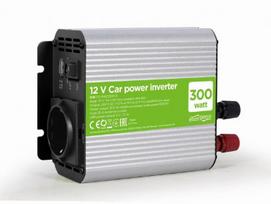 Automobilinis įkroviklis Gembird EG-PWC300-01, USB 2.0, juoda/žalia/pilka, 300 W