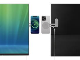 Belaidis įkroviklis Sandberg ScreenMount Magnet Charger, DC/Qi/USB Type-C, 12.8 cm, pilka, 0.6 W
