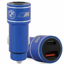 Automobilinis įkroviklis BMW BMCCMUSBCB, USB Type C/USB Type A, mėlyna, 20 W