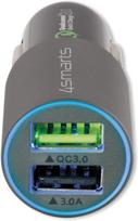 Automobilinis įkroviklis 4smarts Rapid, 2 x USB, juoda/pilka, 30 W