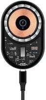 Automobilinis belaidis įkroviklis RoGer MQ15, USB Type C, skaidri/mėlyna, 15 W