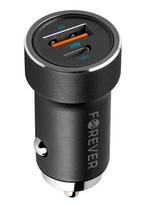 Automobilinis įkroviklis Forever CC-06, USB Type C/USB, juoda, 20 W