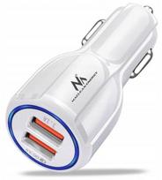 5v 12v usb - Automobilinis įkroviklis Maclean QC 3.0 MCE478W, 2 x USB, balta - 1 nuotrauka