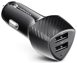 18w ikroviklis - Automobilinis įkroviklis Forcell CC50-2A36W Dual USB, 2 x USB 3.0, juoda, 36 W - 1 nuotrauka