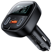 Automobilinis įkroviklis AceFast B5, USB/2 x USB-C, juoda, 101 W