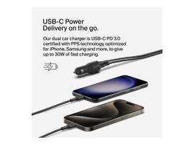 lighter - Automobilinis įkroviklis Belkin BoostCharge, USB Type C/1 x USB, juoda, 42 W - 8 nuotrauka