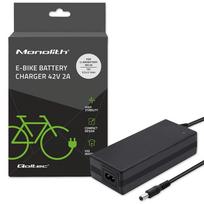 battery charger - Qoltec 50760 Įkroviklis e-dviračiams 36V ,  42V ,  2A Juodas (Black) - 1 nuotrauka