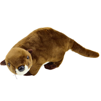 LEAN Toys pliušinis žaislas Ūdra, rudas (Brown), 37 cm