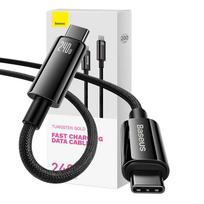 usb type c laidas - Baseus CAWJ040101 Tungsten Gold USB-C to USB-C kabelis 240W 2 m Juodas (Black) - 1 nuotrauka