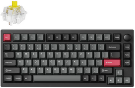 carbu - Keychron Lemokey P1 Pro Wireless (P1P-M4) - US išdėstymas - Hot-Swappable Super Banana Switches - Carbon Juodas (Juoda) Mechaninė Belaidė Žaidimų Klaviatūra - 1 nuotrauka