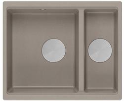 nerudijancio plieno sp - Virtuvinė plautuvė Quadron Logan 150, granitas, 56 cm x 46 cm x 22 cm - 1 nuotrauka