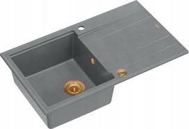plautuve 86 x 50 - Virtuvinė plautuvė Quadron Evan 111, granitas, 86 cm x 50 cm x 21 cm - 2 nuotrauka