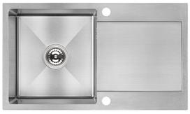 Virtuvinė plautuvė Laveo Marmara SAM_011T, Inox, nerūdijantysis plienas, 76 cm x 44 cm x 19 cm