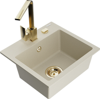 Virtuvinė plautuvė Mexen Milo 6505-69-670300-50, granitas, 43.5 cm x 41 cm x 17.1 cm