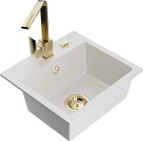 Virtuvinė plautuvė Mexen Milo 6505-20-670300-50, granitas, 43.5 cm x 41 cm x 17.1 cm