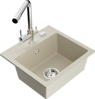Virtuvinė plautuvė Mexen Milo 6505-69-671600-00, granitas, 43.5 cm x 41 cm x 17.1 cm