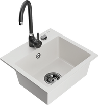 Virtuvinė plautuvė Mexen Milo 6505-20-670200-70, granitas, 43.5 cm x 41 cm x 17.1 cm