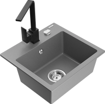 Virtuvinė plautuvė Mexen Milo 6505-71-670300-70, granitas, 43.5 cm x 41 cm x 17.1 cm