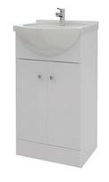 Vonios spintelė RB BATHROOM PIANO VA45-1/P, su praustuvu, balta (White)