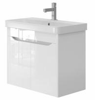 praustuvas su spintele 70 - Vonios spintelė LIVORNO LVR-70, pakabinama, balta (White) - 1 nuotrauka