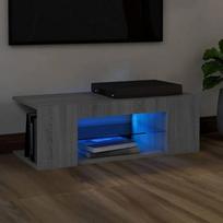 TV staliukas vidaXL LED spintelė, pilka ąžuolo (Grey Oak)