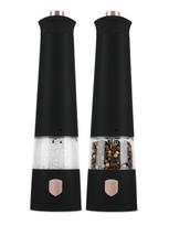 juoda druska - Berlinger Haus BH-9499, Juodas Rose (Black Rose) - elektrinis pipirų ir druskos malūnėlių rinkinys, 2 vnt. - 3 nuotrauka