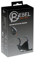 Penio žiedas su sėklidžių masažuokliu "Rebel" RC Ball Juodas (Black)