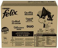 PURINA Felix Fantastic Duo Mix Kaimo - šlapias kačių maistas - 120x85g
