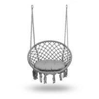 kreslas supyniu - Boho pakabinamas krėslas, pilkas (Gray) - 2 nuotrauka