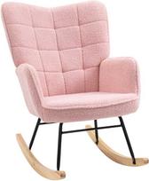 Fotelis HOMCOM Rožinis supamasis krėslas, iki 120 kg (Pink)