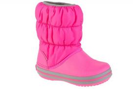 CROCS WINTER PUFF BOOT JR (14613-6TR), Pilki/Rožiniai (Gray/Pink)