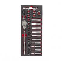 Milwaukee 4932479826, 28 vnt. įrankių rinkinys 1/2"