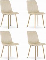 valgomojo kedes beige - Valgomojo kėdžių komplektas Leobert LAVA, šviesiai smėlio (Light Beige) x 4 - 2 nuotrauka